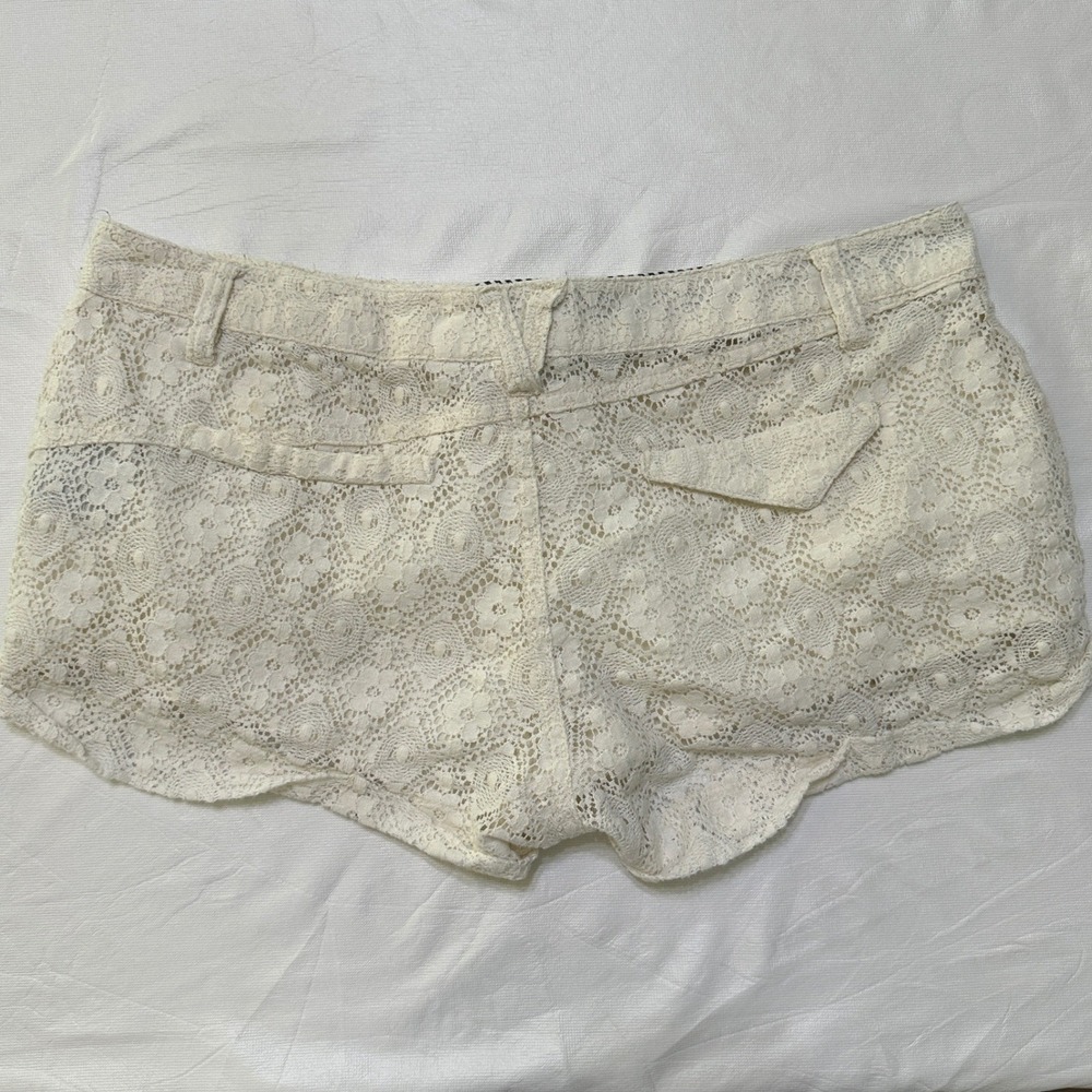 Volcom Micro Floral Lace Shorts Womens Sz 7 Coquette Boho Romantic Summer Beach - Picture 11 of 12